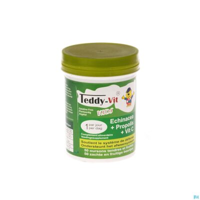 Teddy vit echinacea+propolis+vit c beertjes 50-2