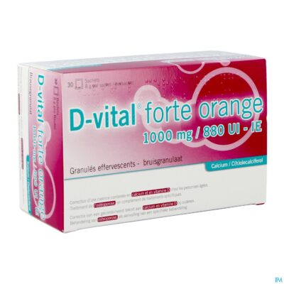D-vital forte sinaas 1000mg/880ie zakjes 30