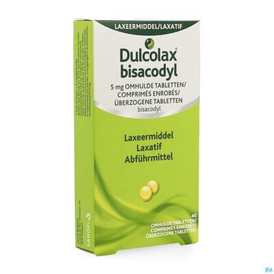 Dulcolax bisacodyl drag 40x 5mg