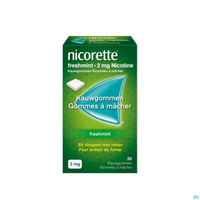 Nicorette freshmint kauwgom suikervrij 30x2mg