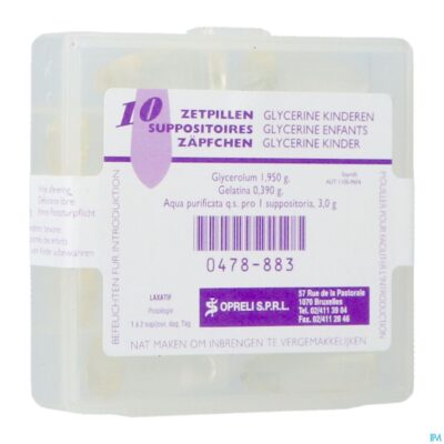 Glycerine sopreli supp inf 10