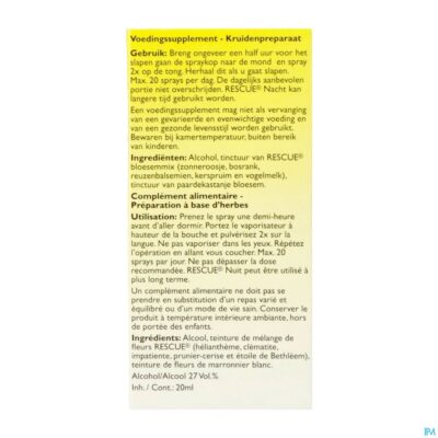 Bach rescue spray nacht 20ml-2
