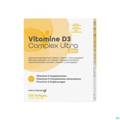 Vitamine d complex ultra 3000ui 120 natural energy