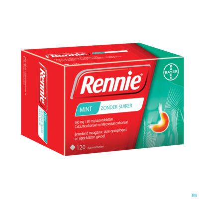 Rennie zonder suiker pastilles 120