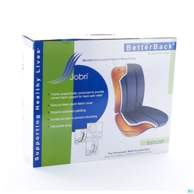 Jobri betterback zwart universeel