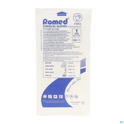 Handschoen latex onderzoek medium 2 pontos