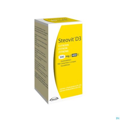Steovit d3 citroen 500mg/400ie kauwtabl 180 flacon