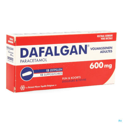 Dafalgan 600mg suppos 12-2