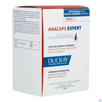 Ducray anacaps expert progres. haarutival caps 90