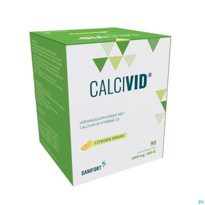Calcivid 1000mg/800ie lemon chew 90