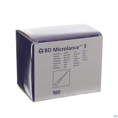 Bd microlance 3 naald 23g 1 rb 0,6x25mm blauw 100