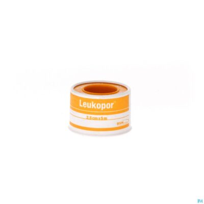 Leukopor deksel kleefpleist. 2,50cmx5,0m 1 0247200-2
