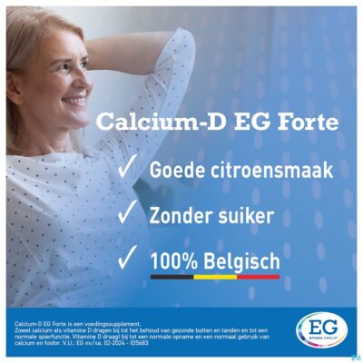 Calcium eg forte 1000mg/800ie citroen kauwtabl 90-4