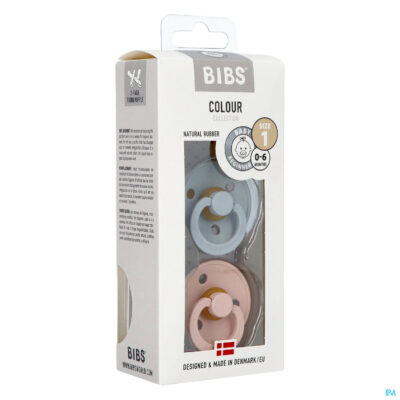 Bibs 1 fopspeen duo cloud blush
