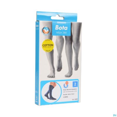 Bota relax 280 katoen korte kous blue n2