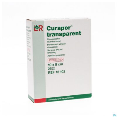 Curapor transparant steriel 10cmx 8cm 25 13102-3