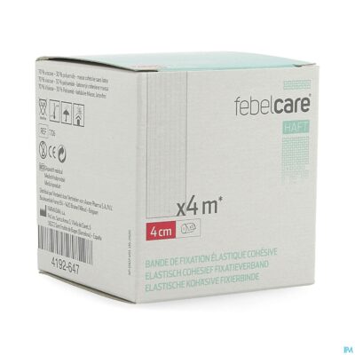 Febelcare haft elas. cohesief fixatieverb. 4cmx4m