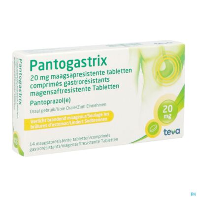 Pantogastrix teva 20mg maagsapresist tabl 14x20mg