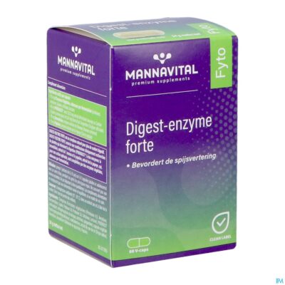 Mannavital digest enzyme forte v-caps 60