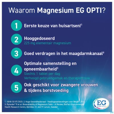 Magnesium eg opti 225mg tabl 60-3