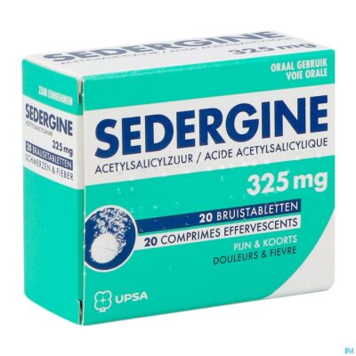 Sedergine 325mg bruistabl 20 nf