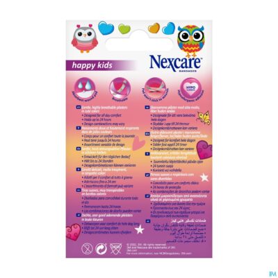 Nexcare happy kids girls 20-4