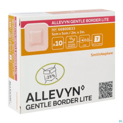 Allevyn gentle border lite 5,0x 5,0cm 10 66800833