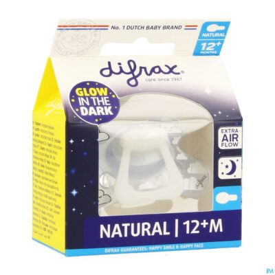 Difrax fopspeen natural 12m+ nacht