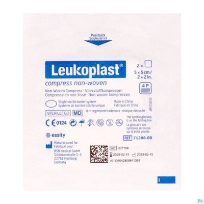 Leukoplast compress n/woven st. 5cmx5cm 50x2-2