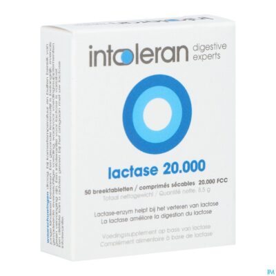 Intoleran lactase 20 000 fcc tabl 50