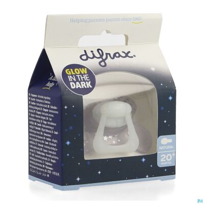 Difrax fopspeen natural 20m+ glow
