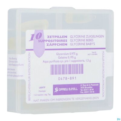 Glycerine suppo sopreli zuigelingen 10-2
