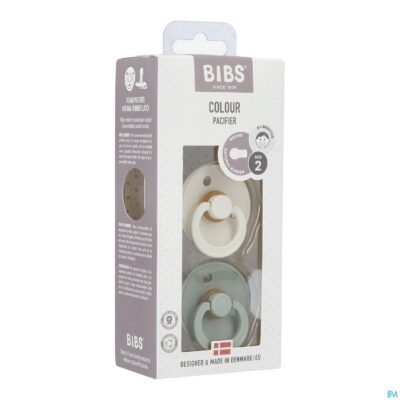Bibs 2 fopspeen duo sage ivory