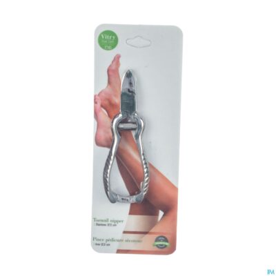 Nageltang pedicure met bufferveer inox 14cm-3