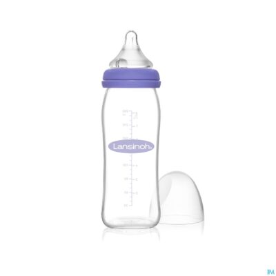 Lansinoh zuigfles glas + speen 240ml 4-2