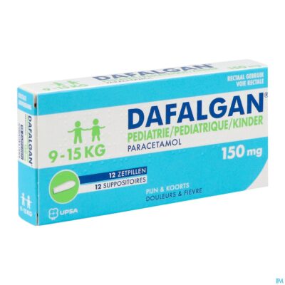 Dafalgan pediatrie 150mg suppo 12