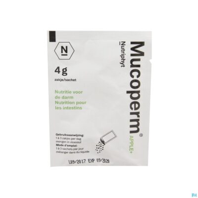 Mucoperm apple+ 60 zakjes 240g