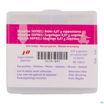 Glycerine suppo sopreli zuigelingen 10