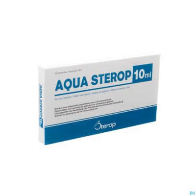 Aqua sterop pour inj solvens amp 10 x 10ml