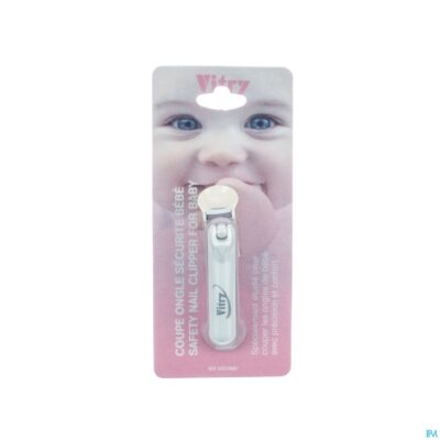 Nagelknipper baby met veiligheid blauw/roos (azie)-2