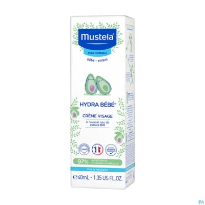 Mustela bb hydra gelaatscreme nf tube 40ml-2