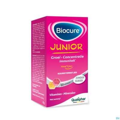 Biocure junior kauwsterretjes 60 st tabletten