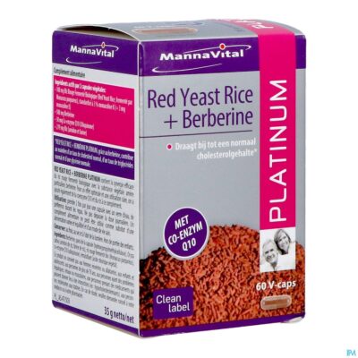 Mannavital red yeast rice+berberine plat.v-caps 60