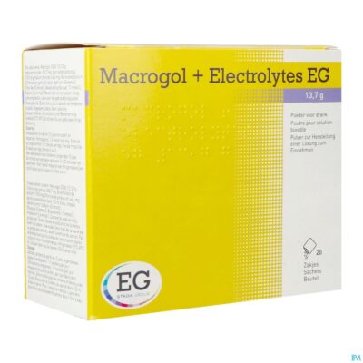 Macrogol+electrolytes eg 13,7g pdr sach 20