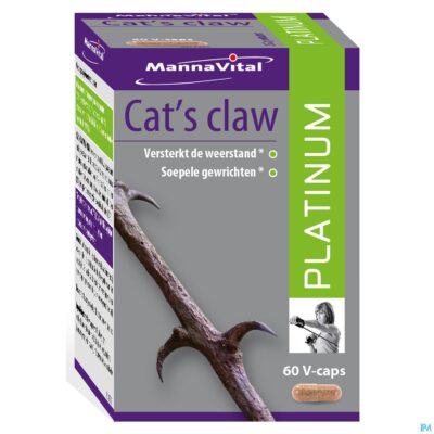 Mannavital cats claw platinum v-caps 60