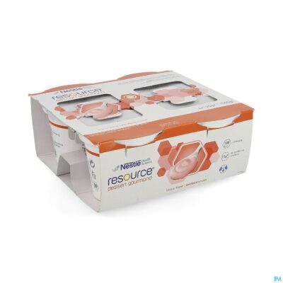 Resource dessert gourmand aardbei 4x125g 12311130