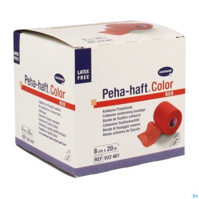 Peha-haft rood lf 8cmx20m 1 p/s