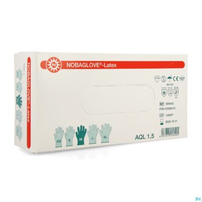 Noba handschoen latex poedervrij m 100 5700650