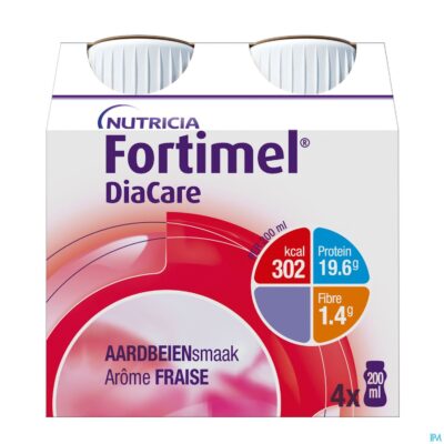Diacare aardbei 4x200ml