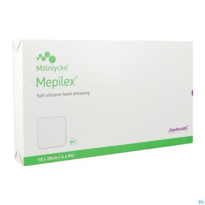 Mepilex schuimverb sil abs ster 10x20cm 5 294200